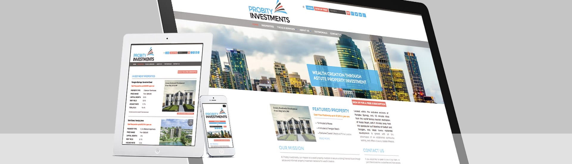 Probity Investments Website Design